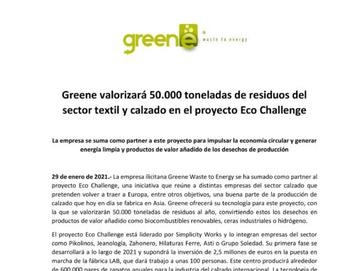 Greene valorizará 50.000 toneladas de residuos del sector textil y calzado en el proyecto Eco Challenge